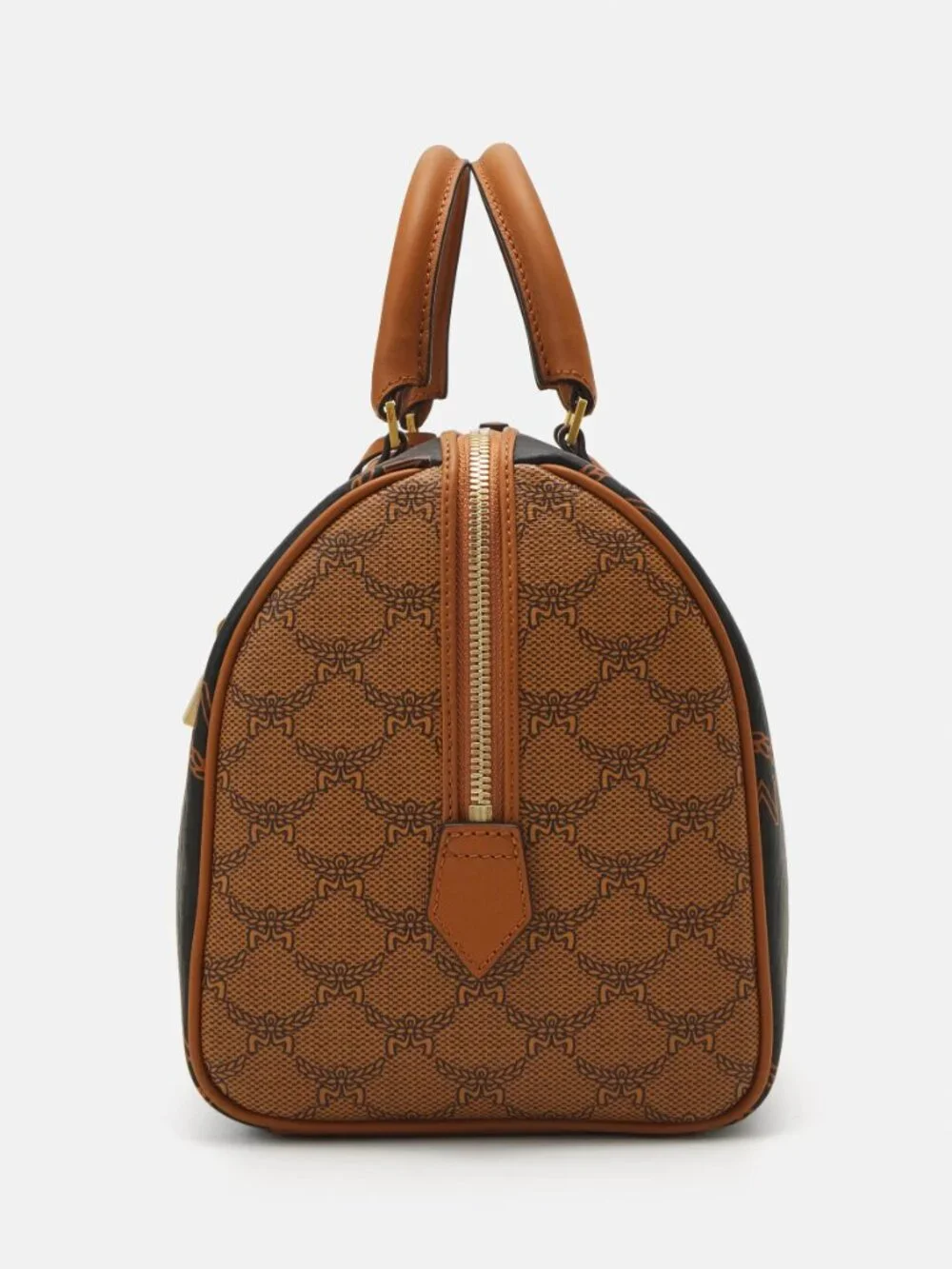 MCM Medium Ella Boston Bag in Maxi Visetos & Lauretos Monogram Mix- Black